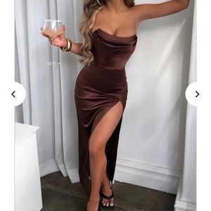 Babyboo Everly Maxi Dress Chocolate Size M BNWT